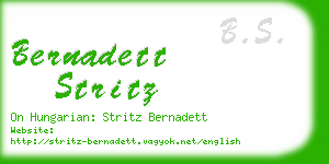 bernadett stritz business card